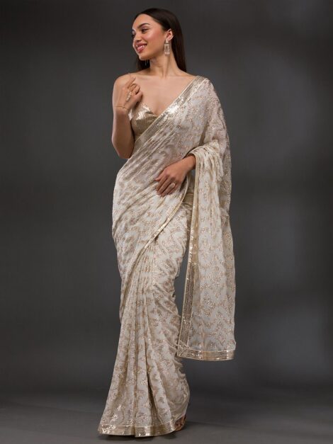 3946f1af-09b9-4afb-8b18-38220f937d521700562703886KoskiiOffWhiteEmbellishedSequinnedPureGeorgetteSaree1