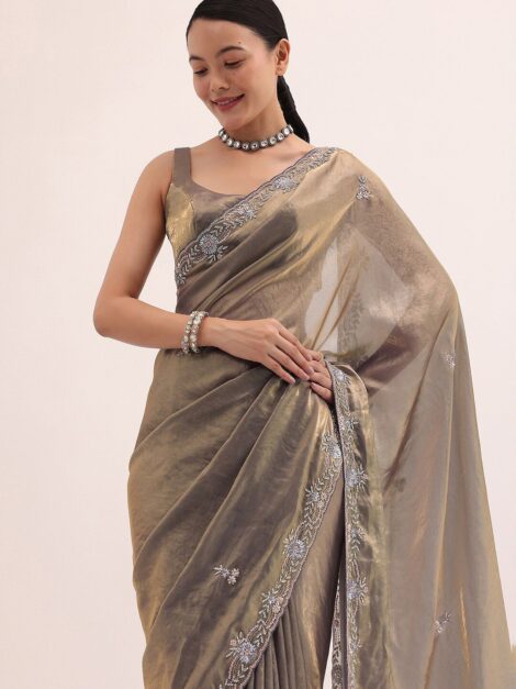 a7e7f4ad-be32-44ba-8fb8-d0a0517c0b8d1715260483160GreyGoldSatinSareeInSequinsWithUnstitchedBlouse1