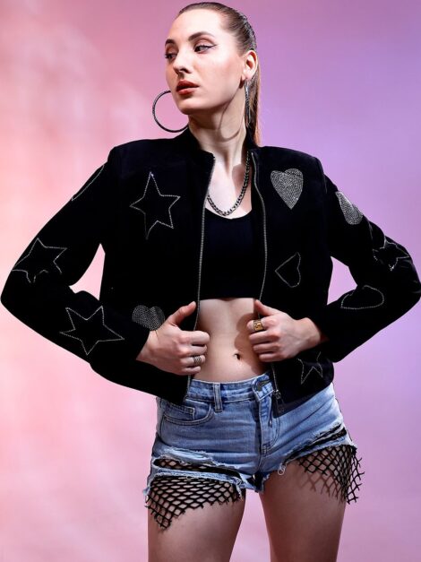 ef04158a-a494-4a2f-b802-a8201c8bca131713351192350SaintGWomenLeatherWaterResistantCropBikerJacketwithPatchwork1